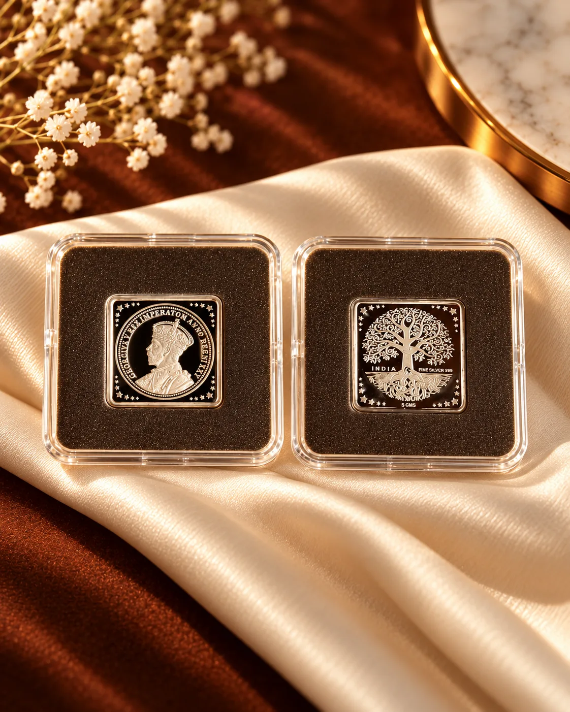 Verrah Silver Heritage Coin - George V & Banyan Tree India Edition — view 1